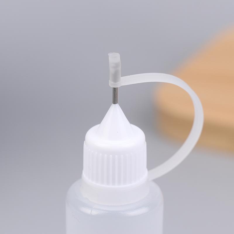 Diy Quilling Tool Empty Needle Tip Glue Bottle With Black Cap Liquid Dropper Containers With Silicone Rings For Crafting