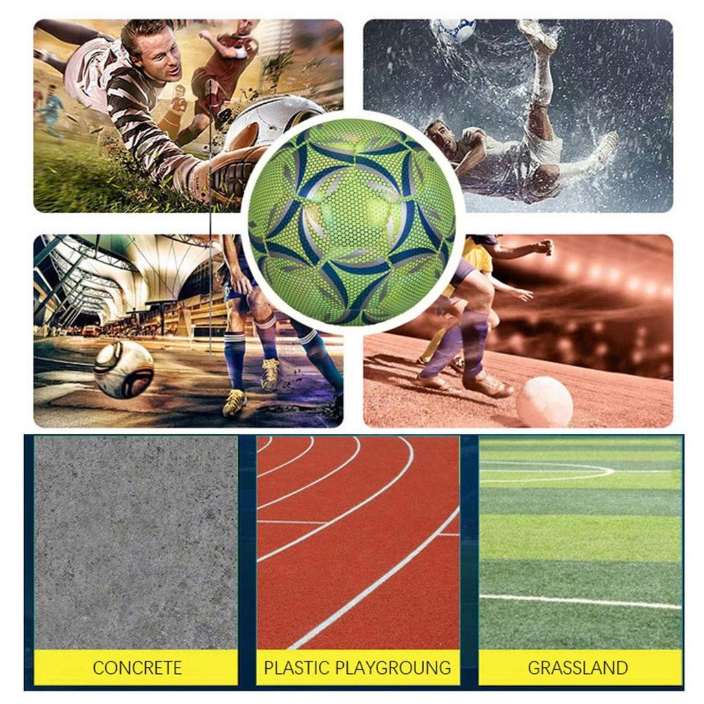 Leuchtender Fußball Größe für Fußball und für High- und Junior High Schools Ball, 4, Training, Spiele, Übung, Erwachsene, Colleges, Schulen,