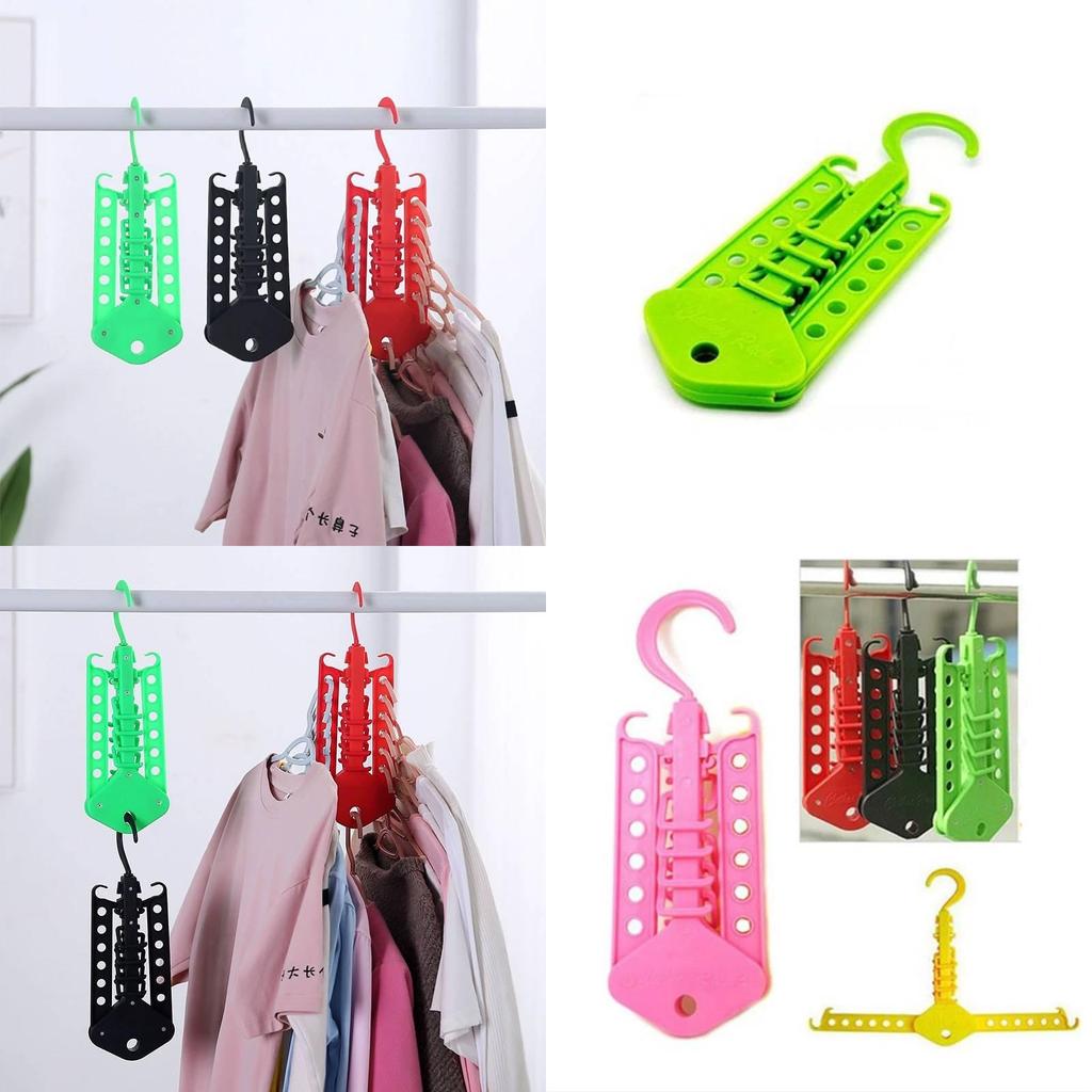 Creative Magic Color Clothes Hanger With Multifunction Design For Home Storage