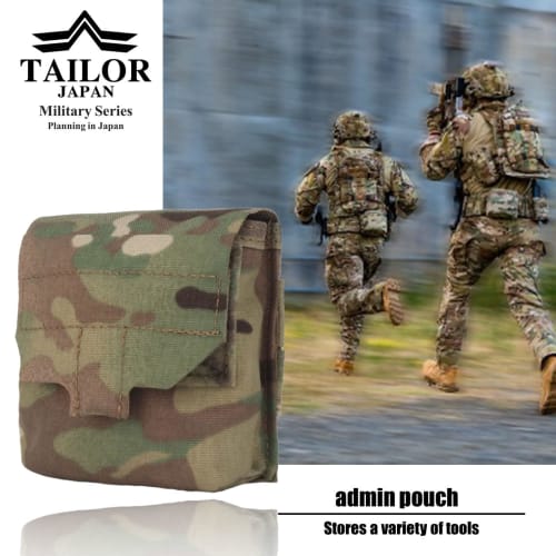 TAILOR JAPAN Admin Pouch, Tactical, Airsoft, Men's, Military, Multifunctional, Outdoor, Camping, Multi-Tool Pouch, 1000D Nylon, MOLLE Compatible (Mult