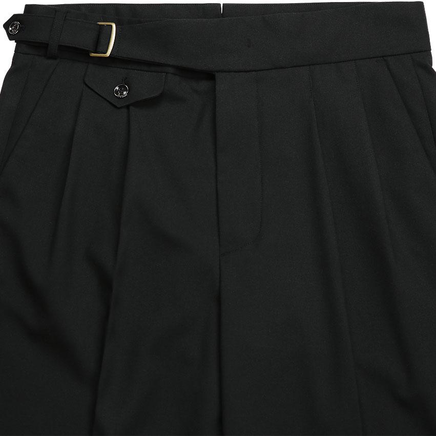 Solti Two Pleats Side Trousers (Black)