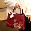 Mother'S Day Gift Embroidered Bag Women'S Red Bridal Bag Handbag High-End Middle Mother Wedding Bag