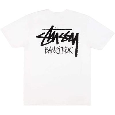 Stussy Bangkok Limited Edition Thailand City Exclusive Series Back Letter Print Crew Neck Pullover Short Sleeve T-Shirt STS-TSASEBTSW1CC8