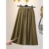 Japanese and Korean Plus Size Women's Clothing Artsy Summer High Waist Shoelace Thin Tencel Casual Cropped Wide Leg Culottes Trendy M-4XL