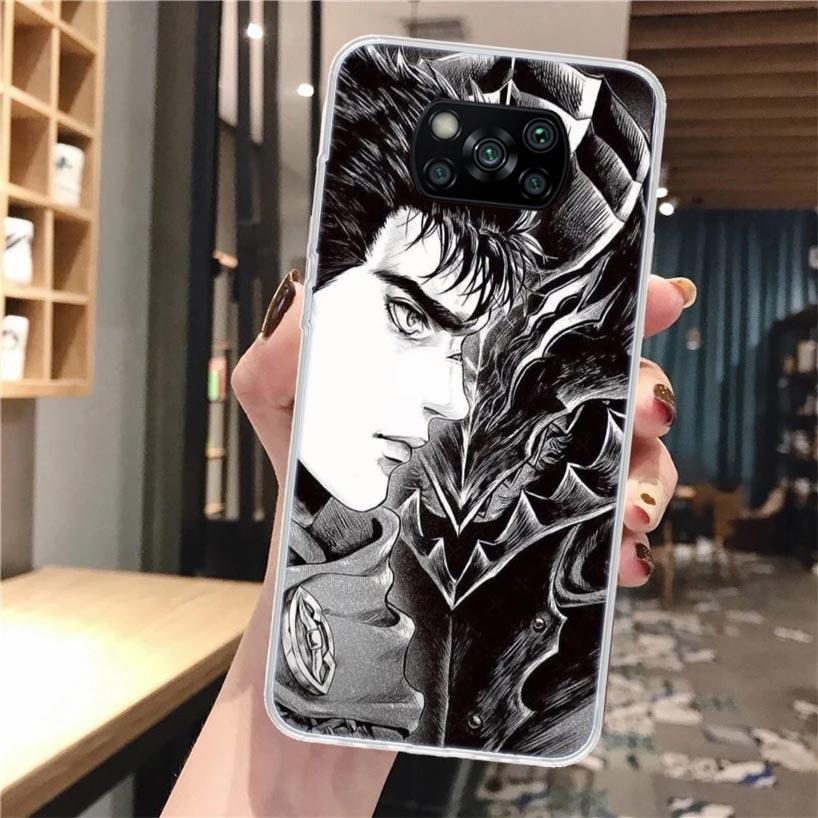 Black White G-Guts B-Berserks Soft Phone Case For Xiaomi Poco X3 X5 X6 X7 Pro X4 NFC F7 Ultra F6 F5 M6 M5S M4 M3 F4 Gt F3 Fundas
