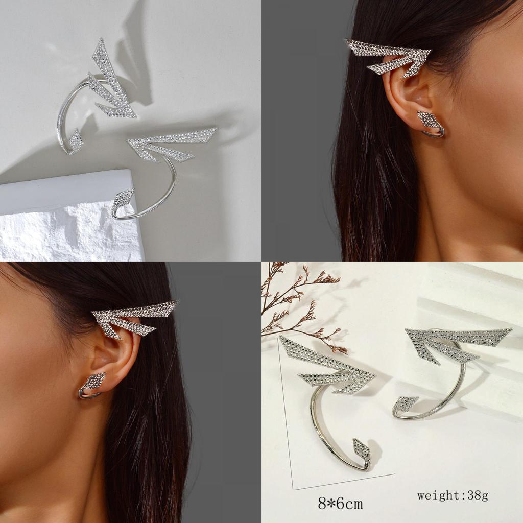 Womens Punk Style Alloy Earrings With Geometric Design For Spring Fashion