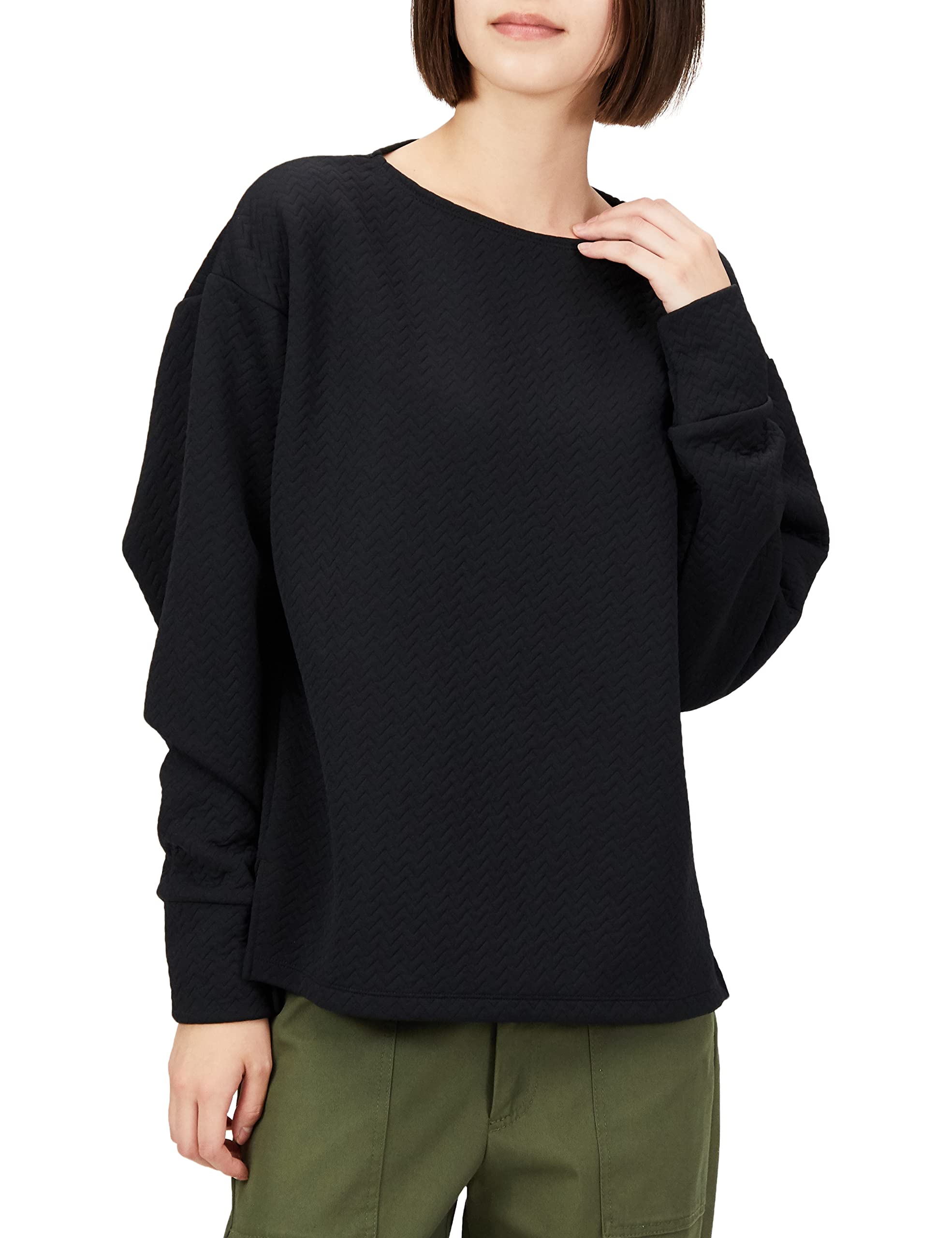 

Outdoor Wear Breath Thermo Ripple Quilt Pullover Long Sleeve Moisture Absorbent Heat Generating B2MA2720 Black L [Mizuno] Women s чёрный