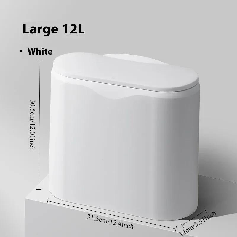 Clamped Trash Can Press Storage Barrel Plastic Home Office Garbage Classification Collector Kitchen Deodorant Home Supplies