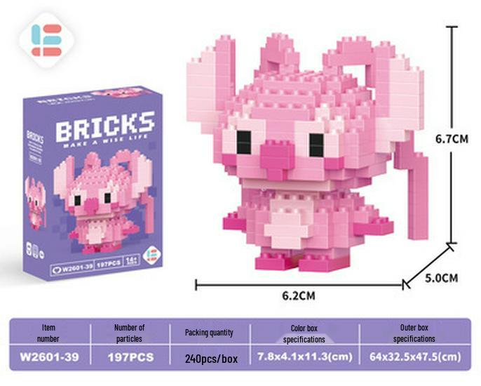 Cartoon Figurine Compatible Lego Bricks: Educational Micro Bricks Assemble Toy for Children