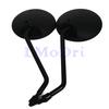 LMoDri One Pair Circle Motorcycle Mirror Rear View Mirrors For Motorcycles E-Bike Honda Scooter Kawasaki Suzuki Yamaha 10mm