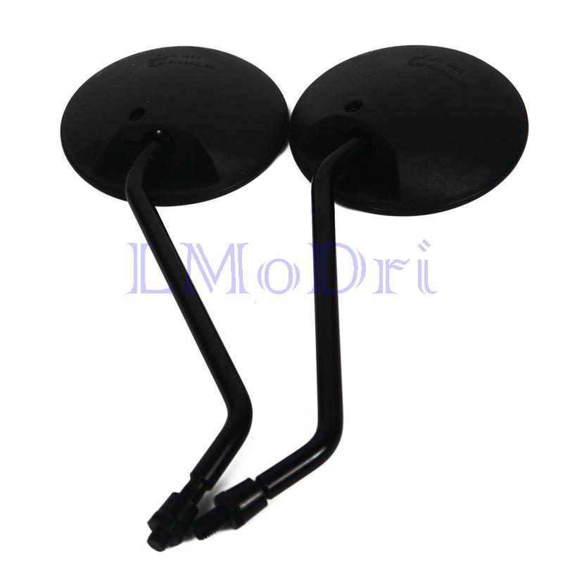 LMoDri One Pair Circle Motorcycle Mirror Rear View Mirrors For Motorcycles E-Bike Honda Scooter Kawasaki Suzuki Yamaha 10mm
