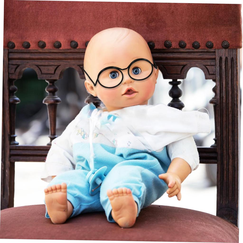 LABRIMP 20-Piece Doll Glasses, Mini Doll Accessories, Metal Wire Frame, Fashion Eyewear for Small Dolls, Costume Props