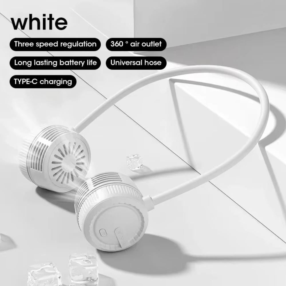 Portable Neck-Worn Fan 3-Speed Adjustable Hanging Fan Mini Bladeless Neck Fan Outdoor Travel