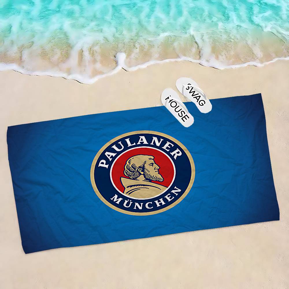 German Beer P-Paulaners Microfiber Beach Towel Absorbent Quick Dry Soft Yoga Swimming Resort Mountain Climbing Towel