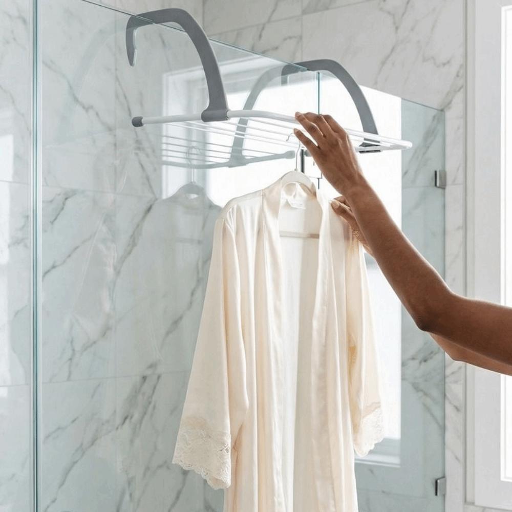 Collapsible Foldable Clothes Hanger Space Saving Shoes Storage Rack  Balcony Use