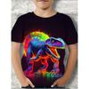 Children's Clothing Boys Tshirt Short Sleeve Child T-Shirt 3D Dinosaur Print Casual Kids Summer Clothes Girls Clothes Tops Tee
