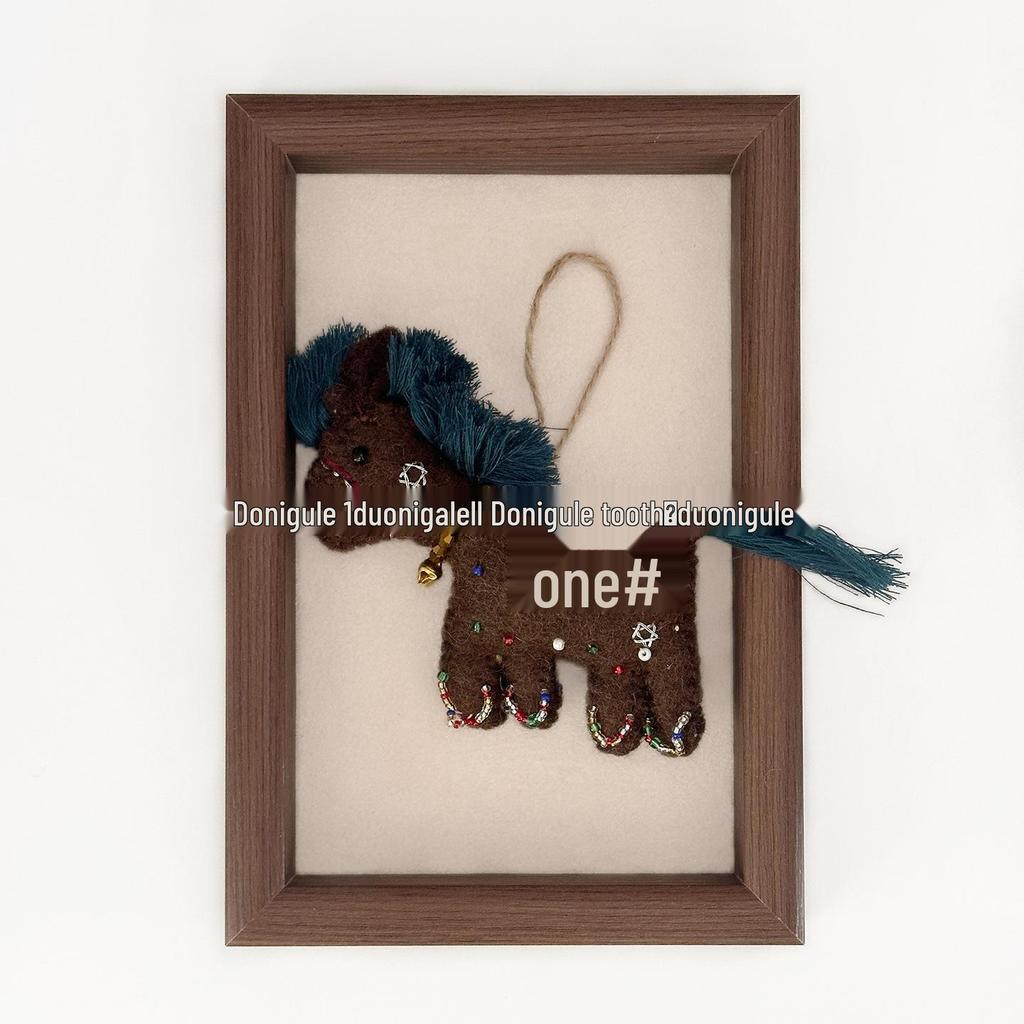 Nepal Handmade Wool Felt Pony Tassel Bag Charm Keychain Ornament