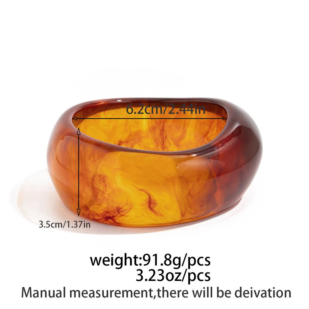 Y2K Boho Transparent Resin Acrylic Bangles for Women 2025 New Fashion Geometric Irregular Bracelet Aesthetic Jewelry