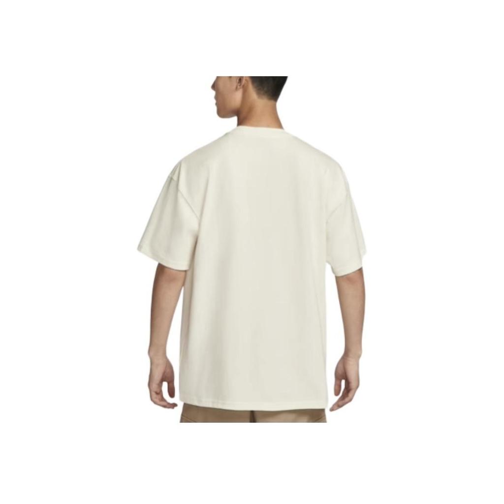 Nike Letter Logo Print Round Neck Loose Fit Cotton Knit Soft Comfortable Breathable Short Sleeve T-Shirt Men T-Shirt Sail-White FB9810-133