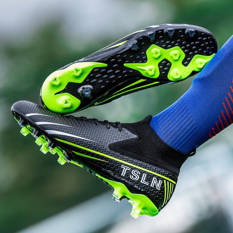 Boty na fotbal pro mládež Vysoce kvalitní ponožky na umělý trávník Outdoor Pánské dlouhé nehty Sportovní kopačky Velká velikost