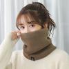 Unisex Solid Winter Thickened Velvet Neck Warm Scarf Plush Scarf Casual Versatile Outdoor Windproof Warm Scarf for Men Women