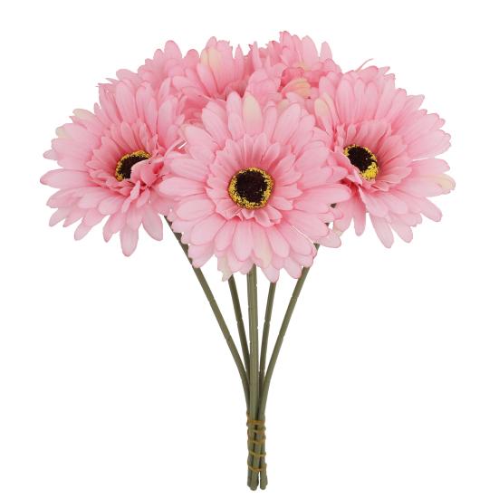 

6 шт. Искусственные герберы Поддельные цветы с гибким стеблем Искусственные