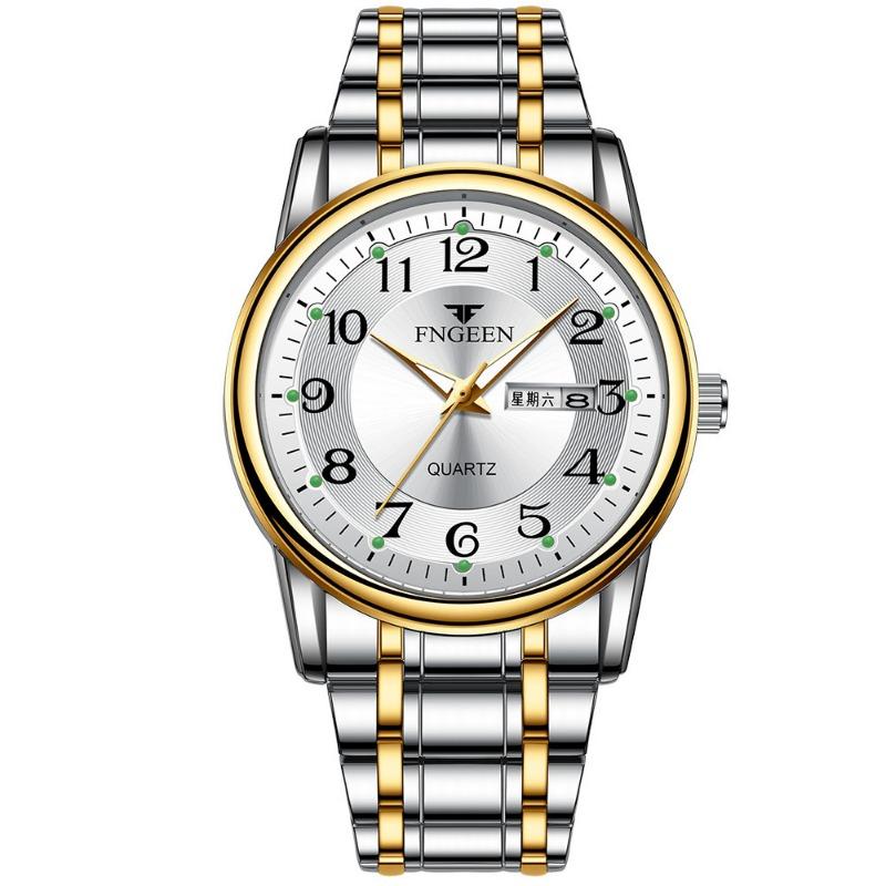 

Top Brand New Elegant Fashion Men s Calendar Luminous Waterproof Steel Luminous Watch