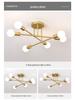 Modern Industrial Multi-Head Wrought Iron Ceiling Light for Living Room or Bedroom