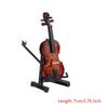 Mini Violin Model with Stand Basswood Wooden Musical Instrument Home Decor for Musicians Music Lovers Display Decoration