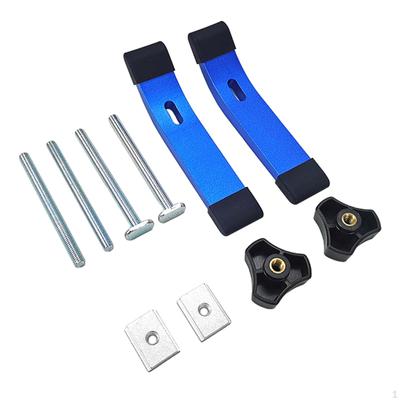 2 Stück Niederhalteklemme Aluminium Schnellspannend mit T-Schrauben und Schieber für Holzbearbeitung DIY