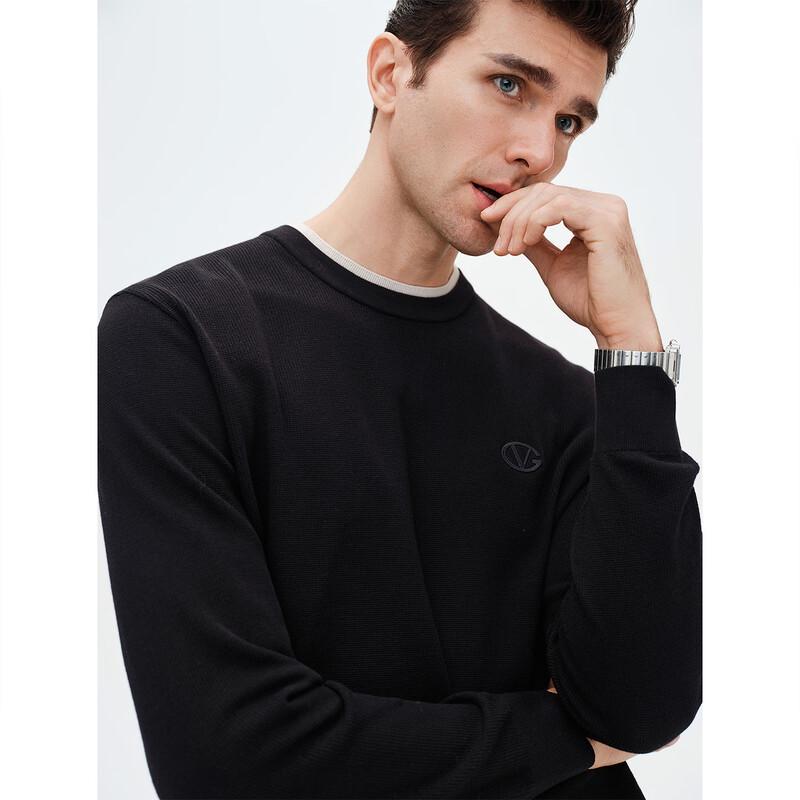Мужской вязаный свитер с круглым вырезом GIOVANNI VALENTINO 2XL
