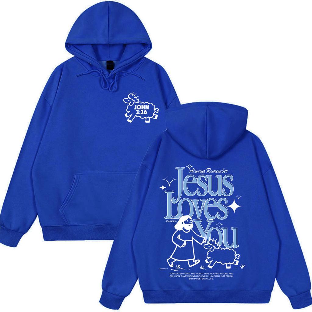 Jesus Loves You Funny Meme Print Hoodie Unisex Winter Oversize Pullover Oversize Long Sleeves Loose Streetwear Sweatshirts