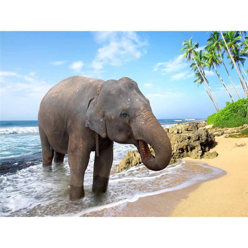 New DIY 5D Diamond Painting Elephant Diamond Embroidery Animal Cross Stitch Full Round Drill Mosaic Art Home Decor Gift