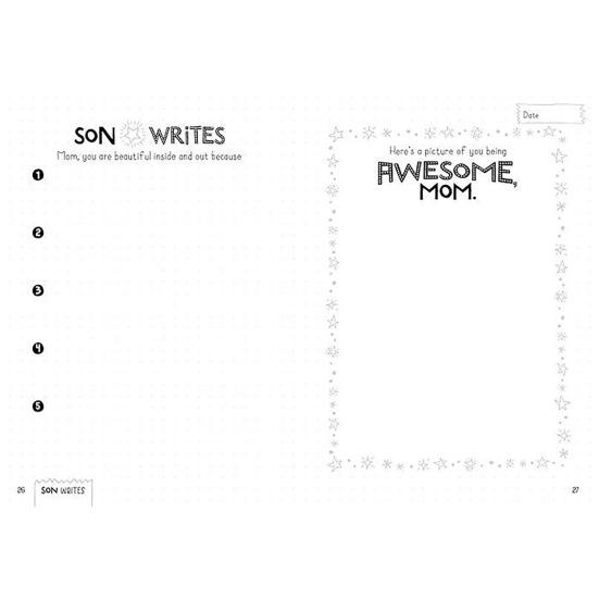 Mother Son Journal Teenage Boys Fun Prompt Notebook Thick Smooth Paper Family Journal
