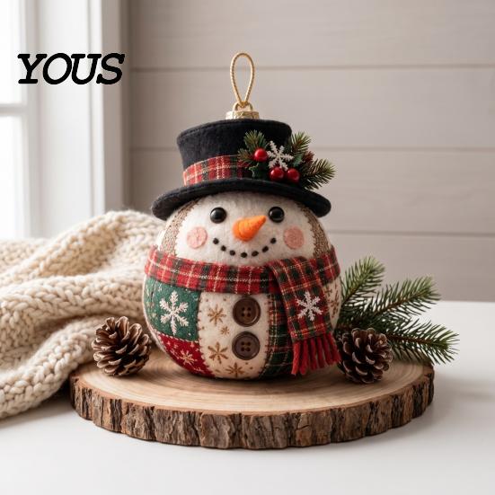 Decorative Fabric Patchwork Crafts Christmas Ball DIY Kit, Ornament Sewing Xmas Holiday Craft Projects for Adults Kit Adults, Handmade Tree Decoration