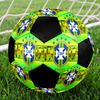 SIZE 5 Brazil National Football Team Soccer Ball Colorful All Ages Machine Stitched PVC Competition Ready Durable High-Bounce