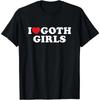 Ich liebe Goth Girls Ich liebe Goth Girls T-Shirt, Baumwoll-T-Shirt Geschenke Komfort-Oberteil Grau