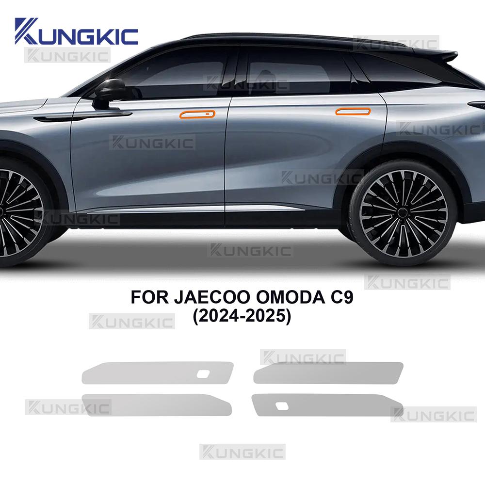 Per Chery Omoda C9 Jaecoo 2024 2025 Fari Auto Maniglie Porte Specchietti Retrovisori Montanti B C Pellicola Protettiva Antigraffio TPU Adesivo Trasparente