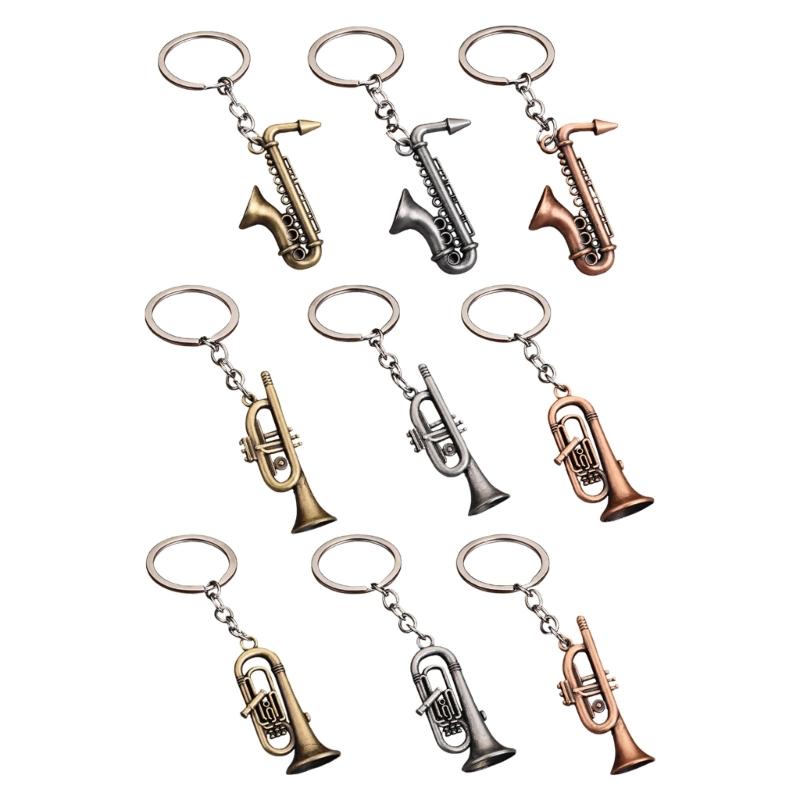 Winziger Saxophon-förmiger Schlüsselanhänger Hochwertige Metallkonstruktion Tolles Geschenk für einen Freund Saxophon-Schlüsselanhänger Taschenanhänger