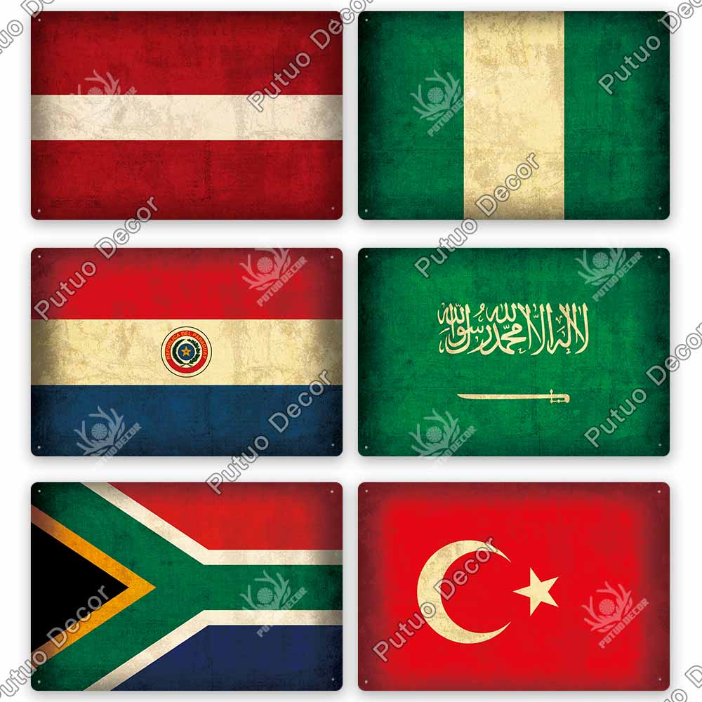 Dekorationsflagga Vintage Plakett Metallplatta Tennskylt Väggkonst Dekoration Affischer Man Cave Bar Pub Vardagsrum Hem Järnmålning