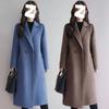 Woolen Coat Coat Women's Coat Spring and Autumn Mid-length Large Size Woolen Loose Woolen Coat