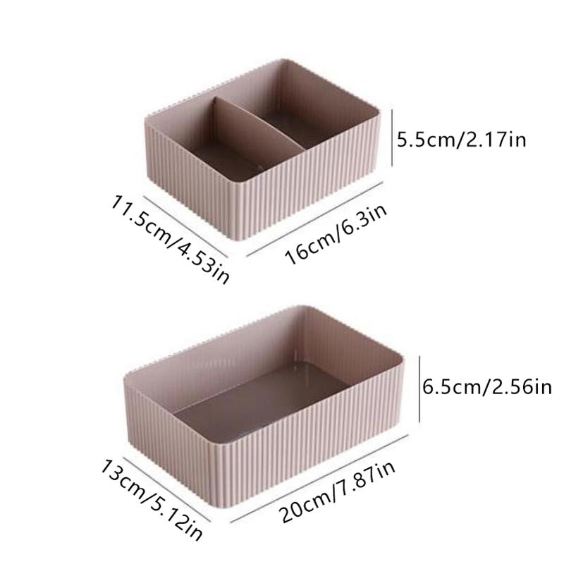 Plastic Makeup Organizer Grid Desktop Home Office Bathroom Storage Box Sundries Bin Case Cosmetic Closet Closet Organizer