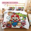 Mario Crayon Drawing Style Duvet Cover & Pillowcases, Mario Fan Hand-drawn Bedding, Great Gift.chl