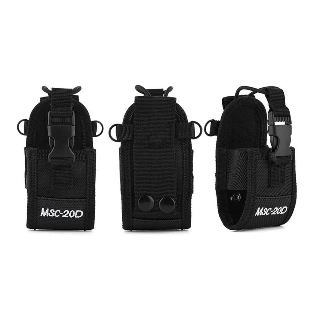 Walkie Talkie Nylon Belt Bag for UV-5R BF-888S Two Way Radio Holder Holster with Adjustable Detachable Shoulder Strap