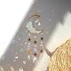 Natural Amethyst Green Crystal & Rose Quartz Moon Hourglass Star Sun Catcher Pendant