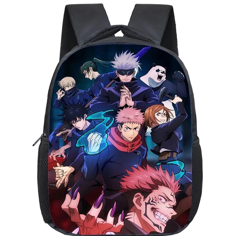 Anime Jujutsu Kaisen Backpack Boys Girls Kindergarten Book Bag Children School Bags Manga Gojo Satoru Yuji Itadori Backpack Gift