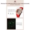 OUPINKE Watches, Skeletonized Bar-shaped Silicon Automatic Mechanical Rubber Waterproof Ladies' Watches