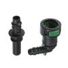 A ABSOPRO Car Fuel Line Hose Quick Release Connector Kit 90 Degree 11.8mm SAE To 5/16" 8mm Hose Plastic Green
