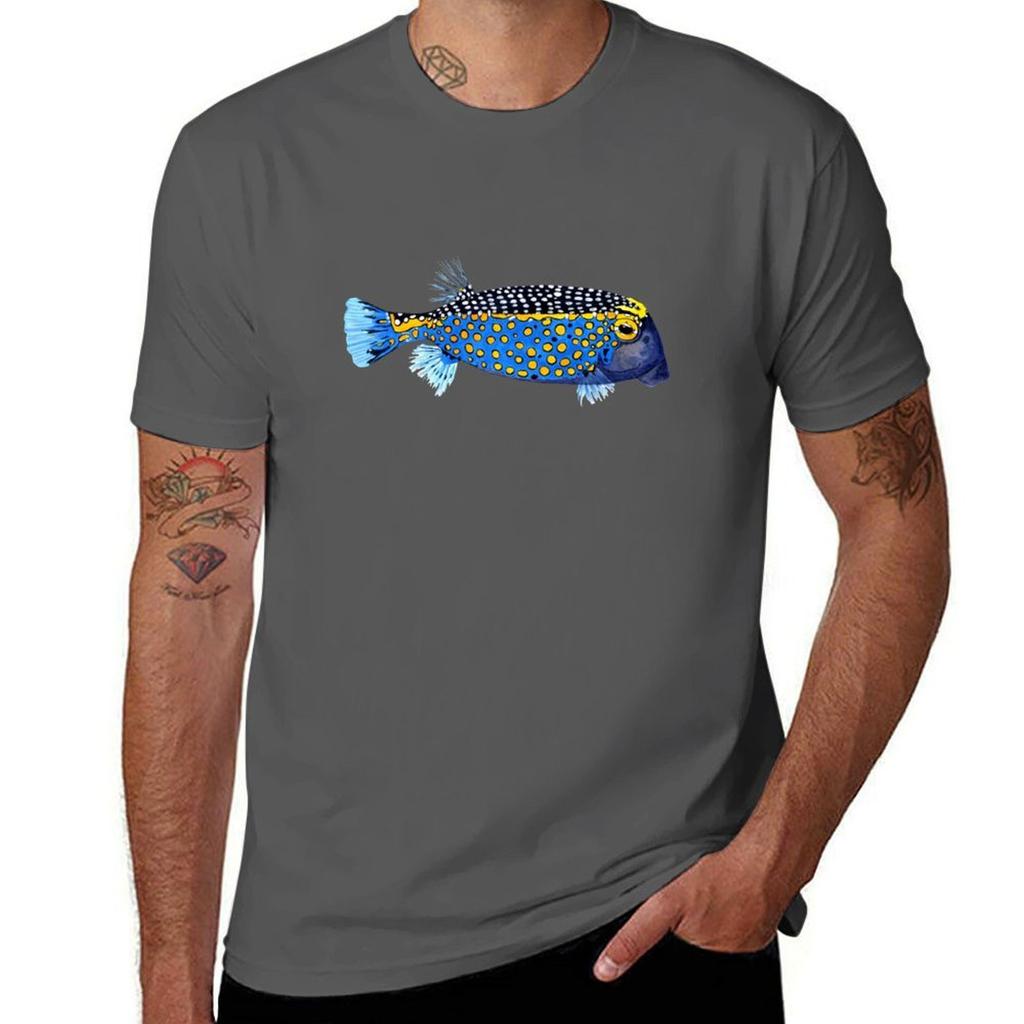 SPOTTED BOXFISH T-Shirt Plus Size Summer Casual T-Shirt