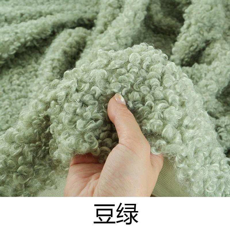 50x50cm Thicken Imitation Middle Sheep Roll Wool Plush Fabric for Cotton Doll Hair Cloth Plush Toy Handmade DIY Clothing Fabric